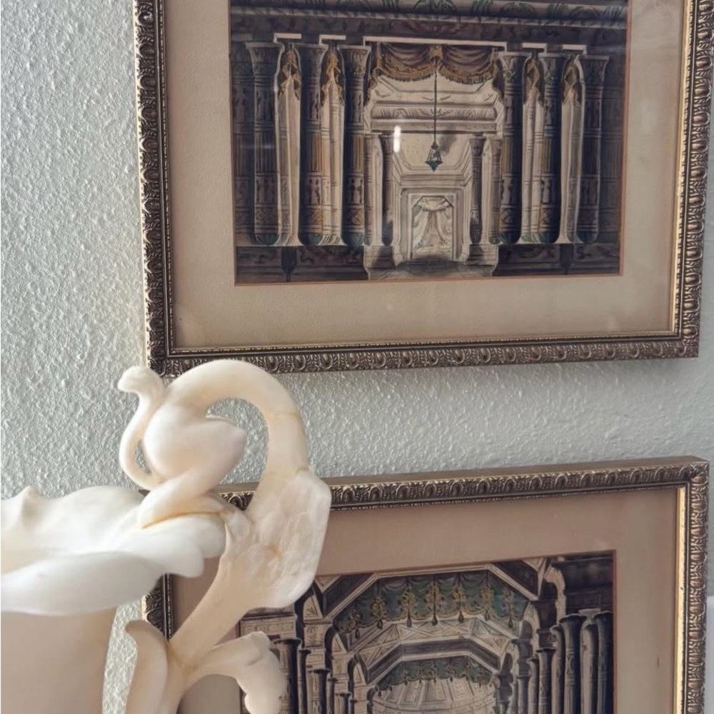 Pair of Frame Architectural WaterColors